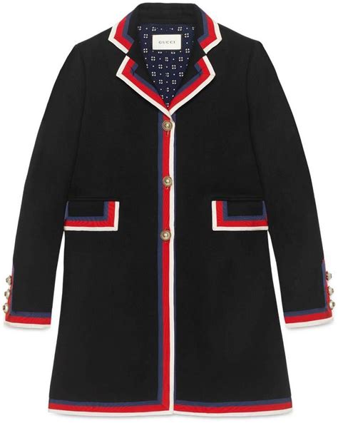 gucci wool coat with sylvie web|Gucci fur coats female.